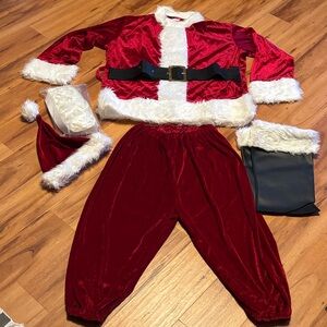 Adult Santa Claus Costume Set - Red and White